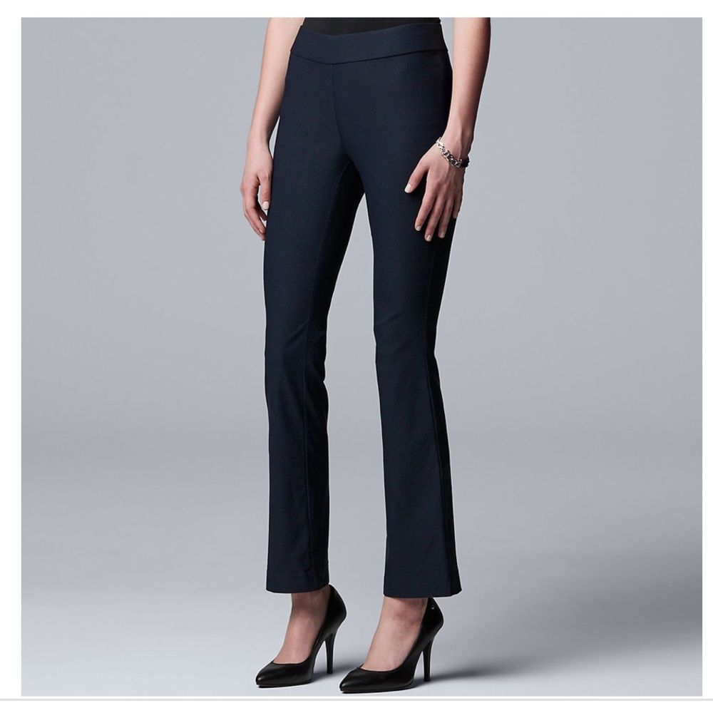 Simply Vera Wang Navy Blue pull-on dress pant XL